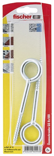 FISCHER Ösenschrauben GS 8x100 K (2 Stück)