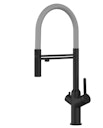 Vorschaubild 4 Wege Wasserhahn Küchenarmatur, BOD, mit 360° schwenkbarem Auslauf, abnehmbare 2 strahl Handbrause, Schwarz Matt / Grau