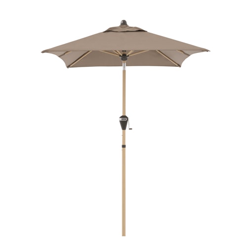 doppler Mittelmastschirm ALU WOOD 210 x 140 Auto-Tilt, Aluminium Esche-Optik / 100 % Polyester 180 g/m²