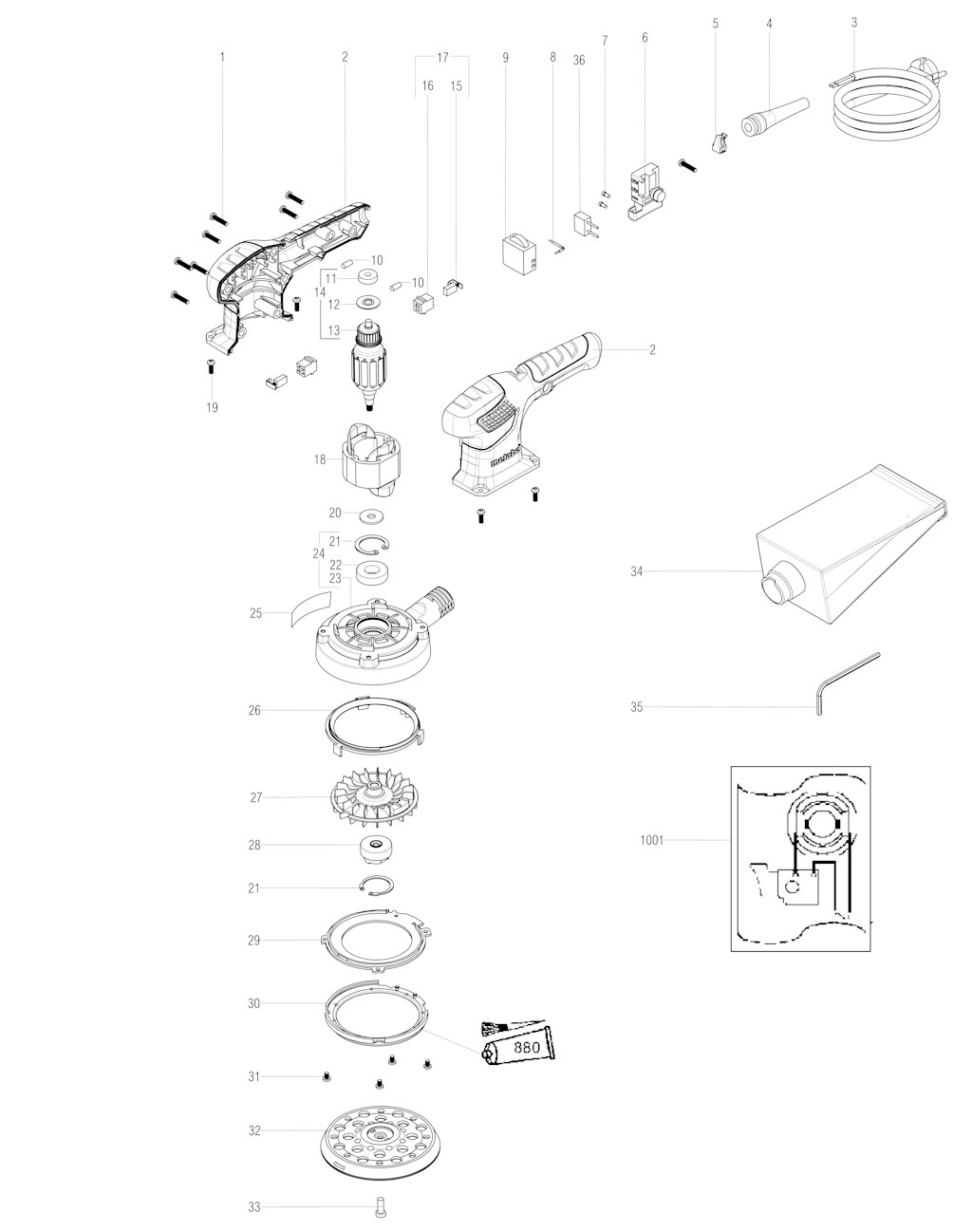 Explosionszeichnung Ersatzteile