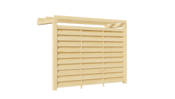 Weka Carport Rückwand für Einzel- und Doppelcarport mit Dachbegrünung - naturbelassen