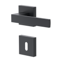 Vorschaubild NOVADOORS Türgriffgarnitur TD 377 eckig Klipptechnik Rosetten eckig BB, WC