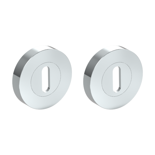 Griffwerk Rosettenpaar rund GK4 -Chrom Schraubt. -BB