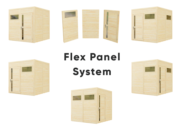 Bertilo Gartenhaus Cubus 1 - 19 mm