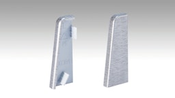 MEISTER Endkappen Fußleiste Profil 3PK (je 1 Stk. L|R / VPE)  Edelstahl-Optik 2002Zubehörbild