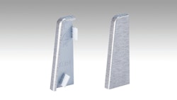 MEISTER Endkappen Fußleiste Profil 3PK (je 1 Stk. L|R / VPE)  Edelstahl-Optik 2002