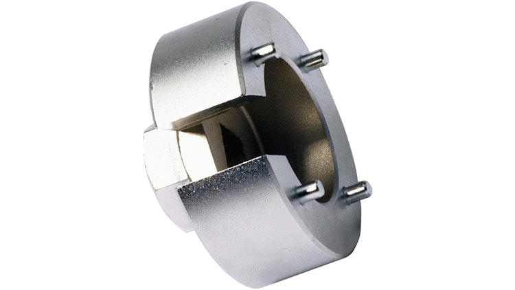 Bikeservice Nutmutternschlüssel 36 mm, 4-Zapfen, mit Aussparung