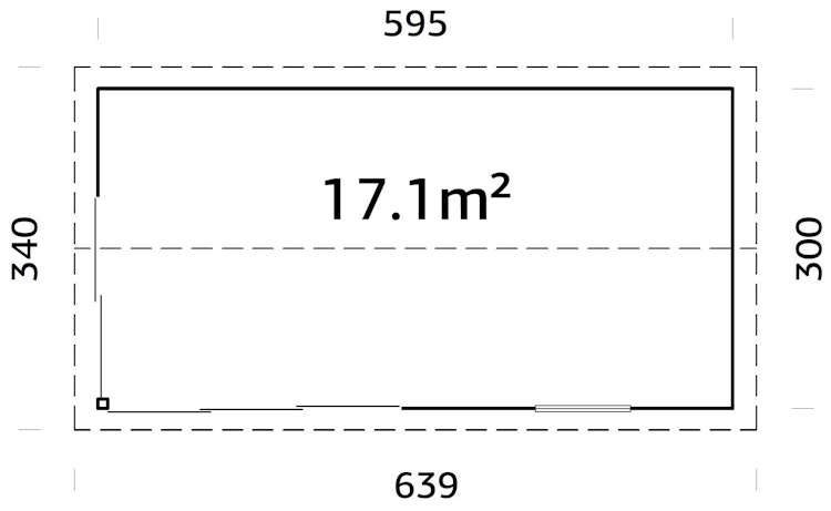 Palmako Gartenhaus Amanda 17,1 m² Slide Plus- 44 mm
