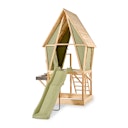 Vorschaubild EXIT Yuki 550 Holzspielhaus mit Rutsche, Sandkasten und Matschüche