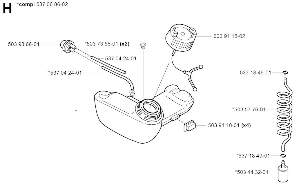 Explosionszeichnung Ersatzteile