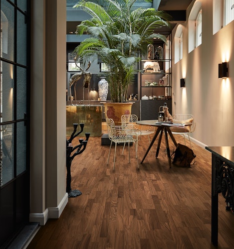 MEISTER Parkettboden MeisterParkett. longlife PC 200 2400 x 200 x 13 mm 9043 Nussbaum amerikanisch harmonisch gebürstet ultramattlackiert