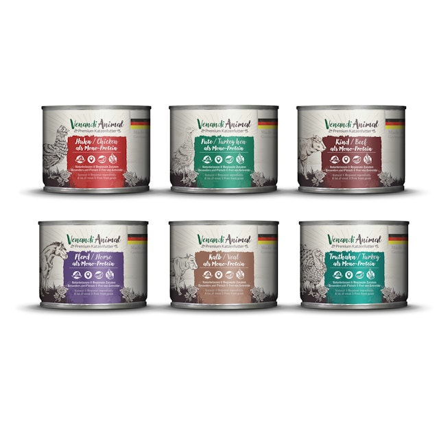 Venandi Animal 6x200g Mix-Paket KatzennassfutterVorschaubild