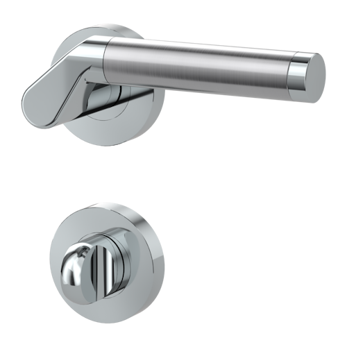 Griffwerk CORINNA Schraubtechnik GK4 -Chrom/Edelstahl Rosettengarnitur -Schraubt. -WC -TS 40-45mm