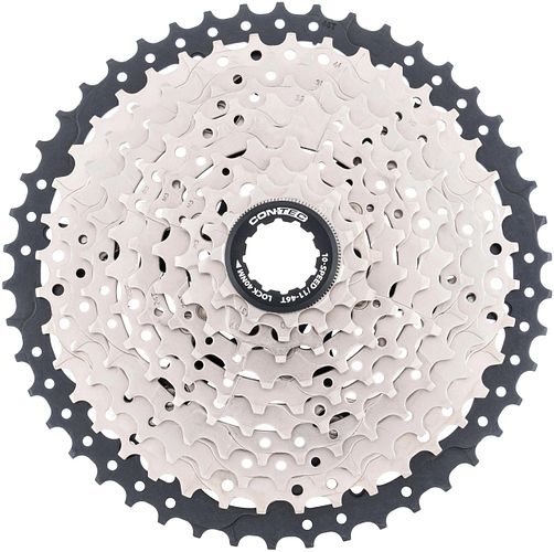 CONTEC Kassette Grad 10-fach silber/schwarz 11-13-15-18-21-24-28-34-40-46 Zähne, mit