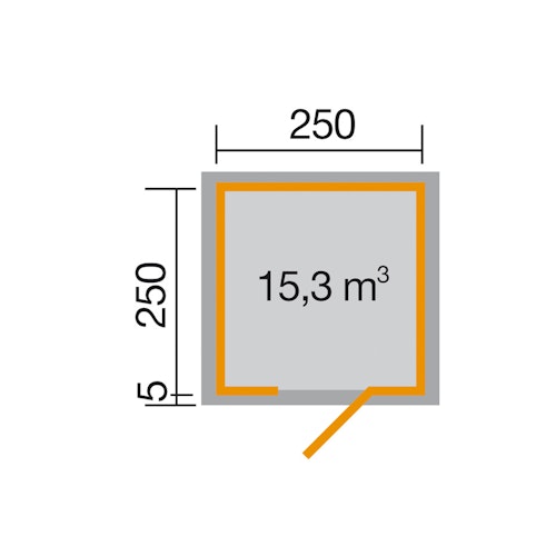 Weka Designhaus 413 Flachdachhaus 45 mm