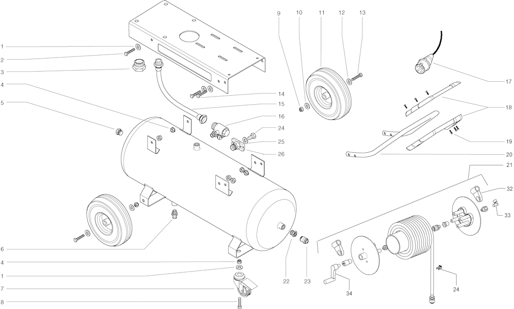 Explosionszeichnung Ersatzteile