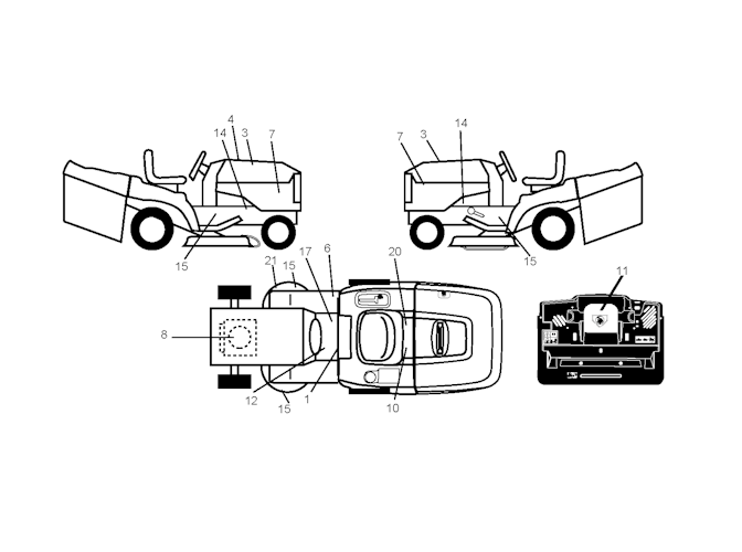 Husqvarna Gartentraktoren 96061018202 CTH150 Twin