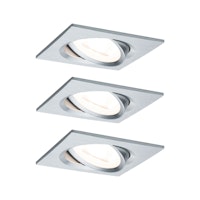 Paulmann Einbauleuchte Nova 3er LED 3x6,5W Alu eckig