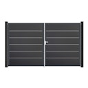Vorschaubild GroJa BasicLine Premium Doppeltor Rahmen Aluminium Anthrazitgrau 3000 x 1800 mm