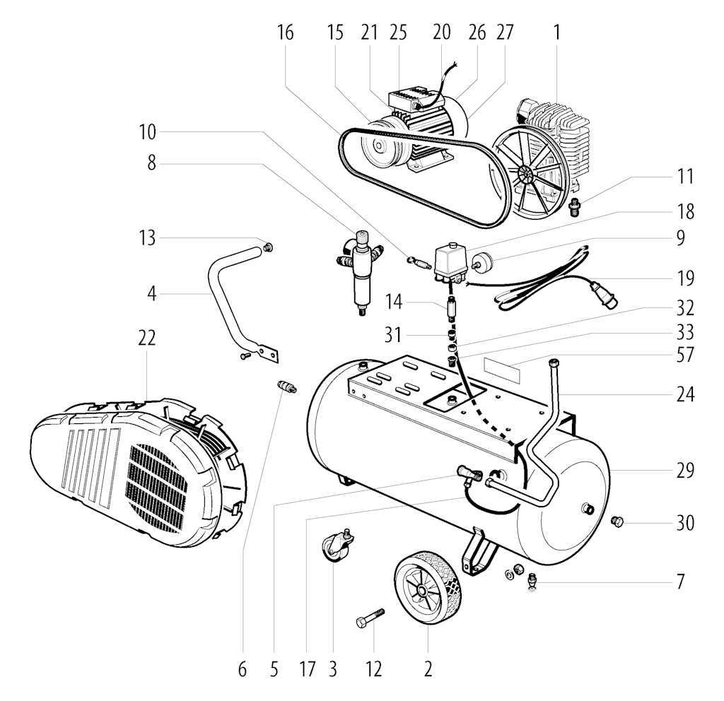 Explosionszeichnung Ersatzteile