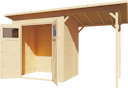 Vorschaubild Bertilo Gartenhaus Pent Modern 2 Plus inkl. Anbaudach - 18 mm