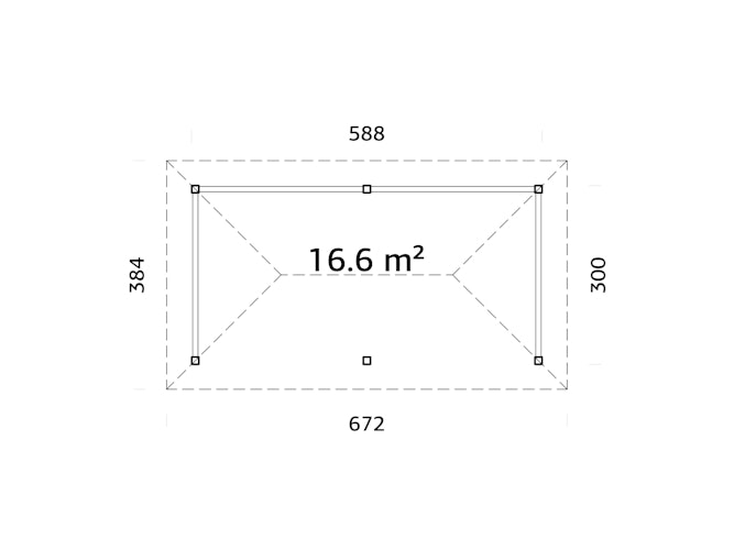 Palmako Pavillon Bianca 16,6 m² Set 107