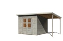 Vorschaubild Karibu Eco Gartenhaus Merseburg 6 inkl. Anbaudach - Sparset