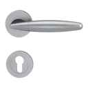 Vorschaubild Griffwerk Türgriff VIOLA Schraubtechnik GK4 Rosetten rund unverschließbar Perla Silbermatt- Auslaufartikel