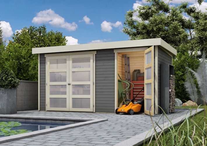 Karibu Woodfeeling Gartenhaus Mühlentrup 1 Zweiraumhaus - 19 mm