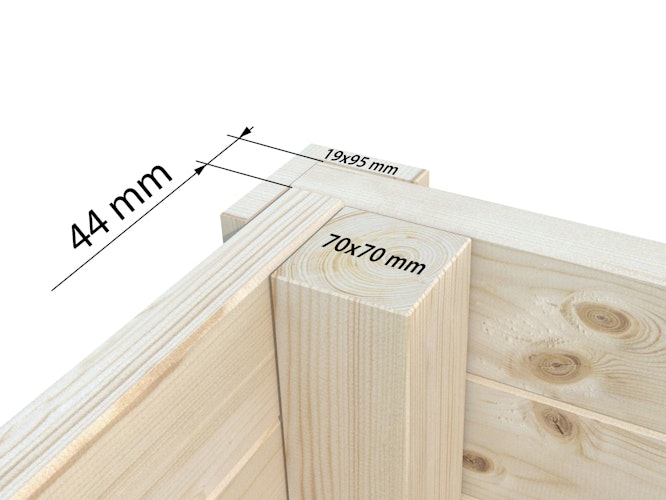 Palmako Gartenhaus Aurelia 8,4 + 7,9 m² - 44 mm