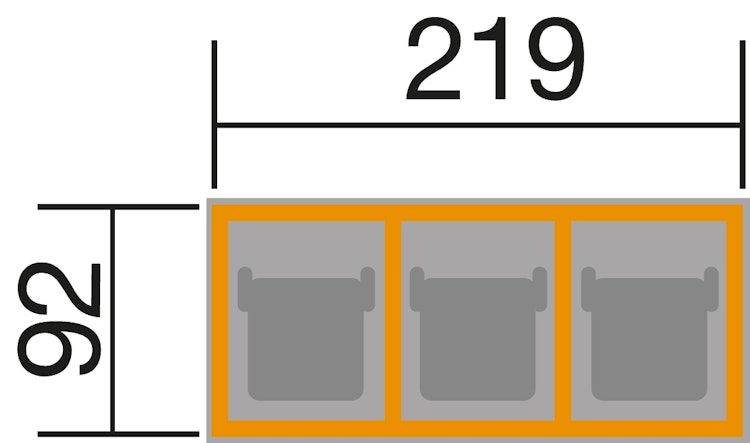 Weka Mülltonnenbox für 2 od. 3 240 Liter Tonnen 