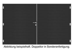 OSMO Alu-Fence Doppeltor auf Maß inkl. Beschlagset
