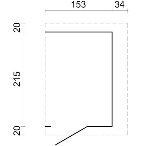 Palmako Anbauschuppen 3,1 m² - 28 mm