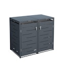 Vorschaubild T&J OSKAR Mülltonnenbox 132 x 80 x 116 cm Anthrazit