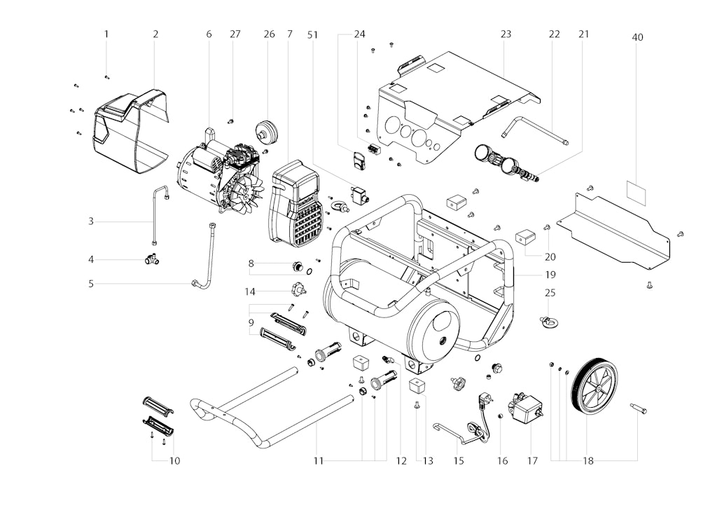 Explosionszeichnung Ersatzteile