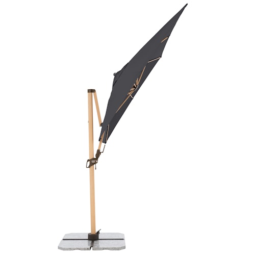 doppler Pendelschirm ALU WOOD 300 x 220, Aluminium Esche-Optik / 100 % Polyester 180 g/m²