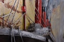 Vorschaubild 3D Metallbild Schiff 120 x 80 cm, Stahlblech