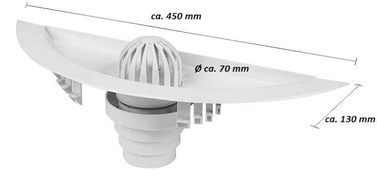 MEA Lichtschacht Entwässerungsanschluss weiß