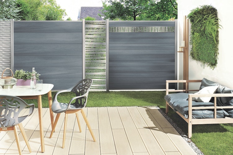 TraumGarten System WPC Platinum Zaun-Set