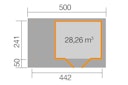 Vorschaubild Weka 28 mm Designhaus 126 A inkl. 150 cm Anbau