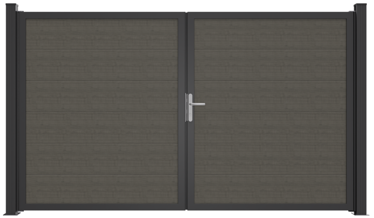 GroJa BasicLine Nova Doppeltor Rahmen Alu Anthrazitgrau auf Maß