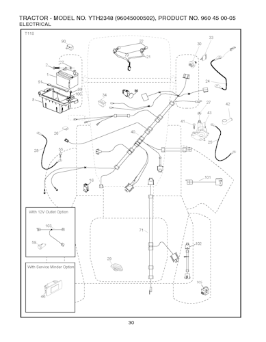 Husqvarna Gartentraktoren 96045000502 YTH2348
