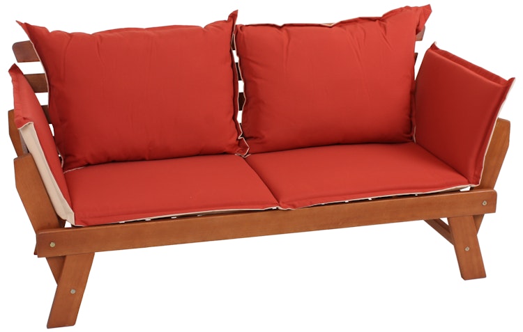 Garden Pleasure Bank FORTUNA, 195 cm, Eukalyptus / Kissen 100 % Polyester