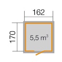 Vorschaubild Weka Schwedenhaus - 32 mm (aufgedoppelt) Gartenhaus sägerau