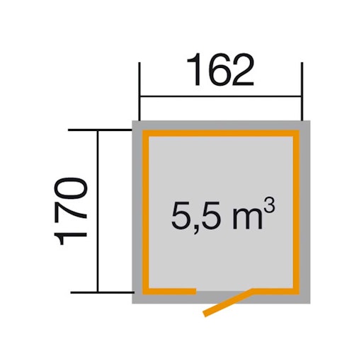 Weka Schwedenhaus - 32 mm (aufgedoppelt) Gartenhaus sägerau