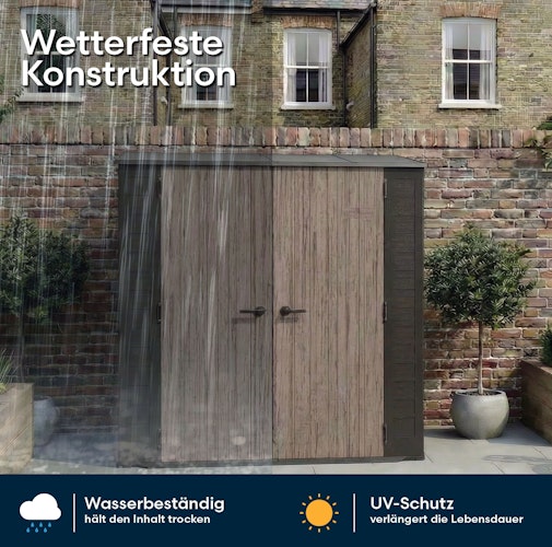 Suncast Kunststoff-Geräteschrank Modern - stahlverstärkt