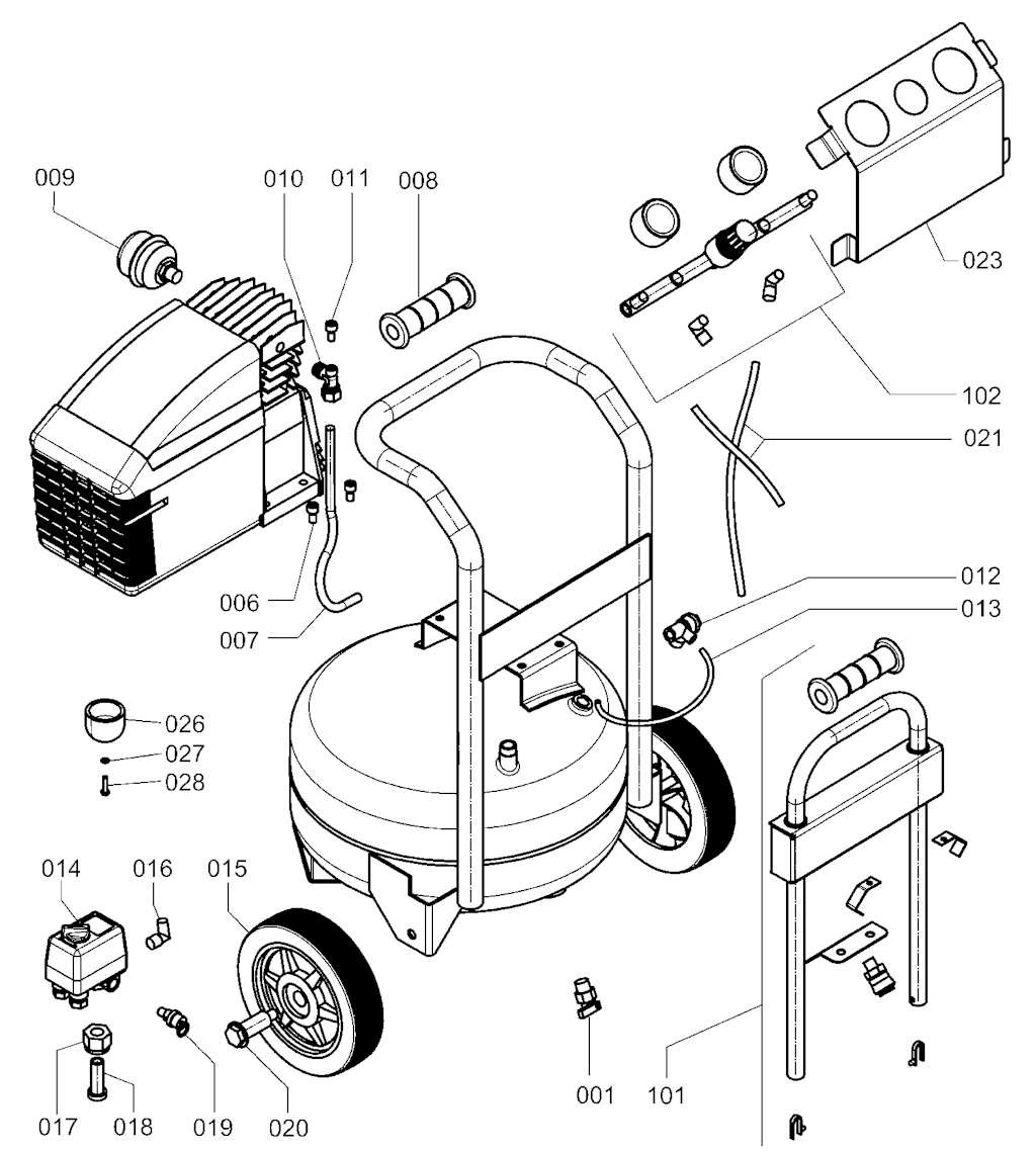 Explosionszeichnung Ersatzteile
