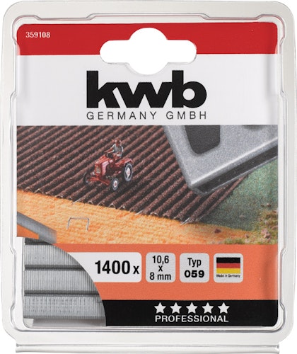 kwb 1400-Heftkl Stahl 059/C 8 mmSB 359108