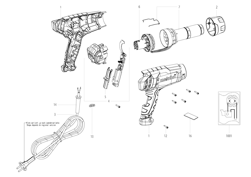Explosionszeichnung Ersatzteile
