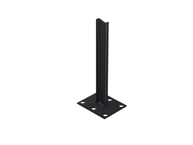 TRIAS Pfostenträger Z zum Aufschrauben Schwarz
